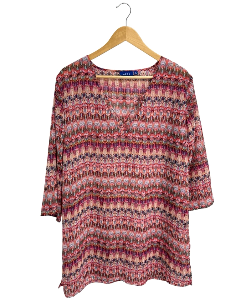 Apt. 9 túnica caftán para mujer con estampado de agua dulce talla XL Foto 1 de 4