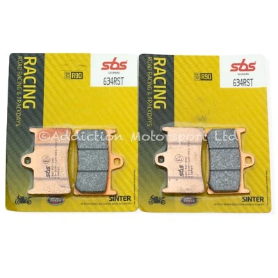 2x Pares de Pastilhas de Freio Dianteiras Sinterizadas Yamaha YZF R6 1999-2022 SBS - 634RST - Imagem 1 de 2