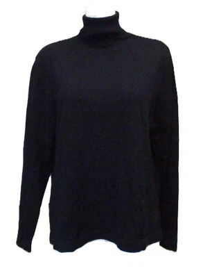 Colección Merino Lana Urbana Vintage Lana Pura Negro Cuello Alto Grande Hong Kong Foto 1 de 3