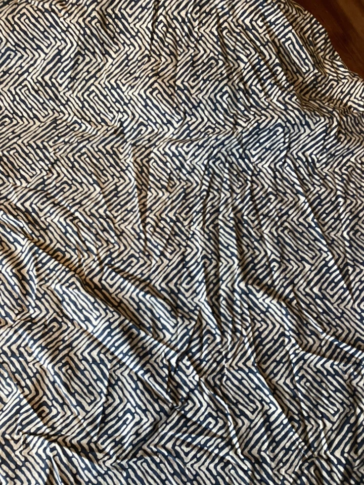 ROBERT ALLEN Laberinto Azul Marino Tela Algodón Stock 57 Foto 1 de 1