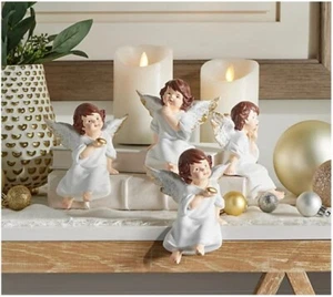 Set of 4- 5" Sweet Cherub Angels Shelf Sitters by Valerie - Picture 1 of 2