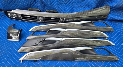 ⭐ OEM 2015-2018 BMW X6 X6M F86 F85 INTERIOR DASH DOOR CARBON FIBER DASH TRIM SET - Image 1 of 4