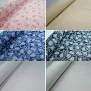 100% Cotton Poplin Fabric Rose & Hubble Silky Peacock Feathers Print - Picture 1 of 6