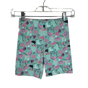 Tommy Bahama Girls Shorts Medium 7/8 Glitter Fish Sea Ocean Shells Coral Reef - Picture 1 of 6
