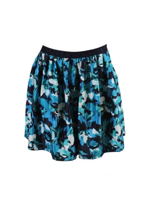 SPEECHLESS Womens Navy Zippered Gathered Lined Short A-Line Skirt 7 - Image 1 of 4