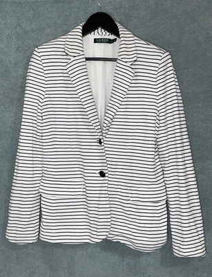 Chaqueta Blazer Ralph Lauren XL Rayas Minimalista Cápsula Corpcore Trabajo Náutico Foto 1 de 4