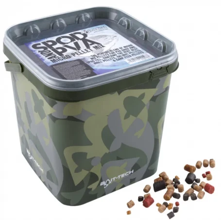 Bait-Tech Spod & PVA Micro Pellet Mix - 3kg Camo Bait Bucket - Image 1 of 1