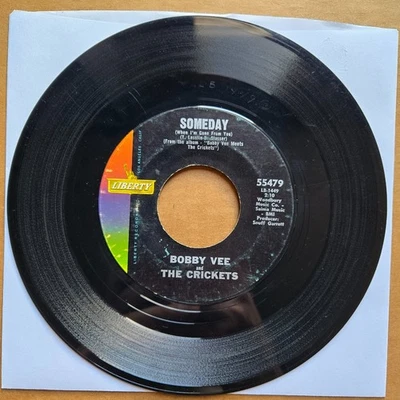 BOBBY VEE & THE CRICKETS Someday/Punish Her 45 7" Record Vinyl Records Foto 1 de 2
