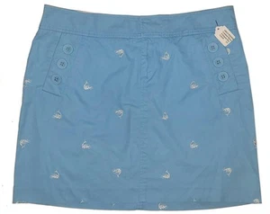 LILLY PULITZER Mujer Spray Marino Azul COURTLAND Bordado FALDA CAMARÓN 8 - Imagen 1 de 3