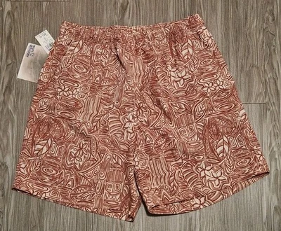 NWT Reyn Spooner Tonga Tiki Swim Hawaiian Lined Shorts Men's Large Red Summer  - Image 1 of 4
