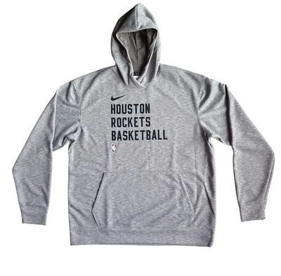 Nike Houston Rockets NBA Men Size XL Tall Gray Hoodie Jacket Team Player Issued - Image 1 of 4