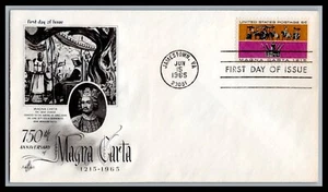 US FDC # 1265 5c Magna Carta ArtCraft 1965, 9d274 - Picture 1 of 1