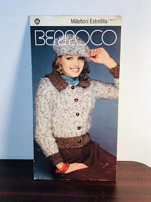 Blouson Cardigan And Beret Berroco Knitting Crochet Pattern Leaflet ~ Sweater - Image 1 of 4