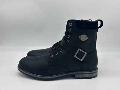 Harley-Davidson Hicklyn Strap 6.75" Men's Size 11.5 Motorcycle Boot Black D96276 - Image 1 of 4
