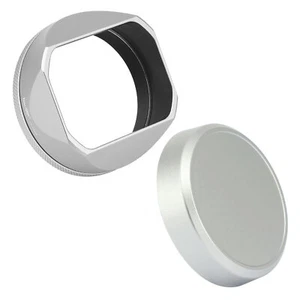 Haoge Lens Hood Silver with 49mm Adapter+cap for Fuji X100VI X100V X100F X100T - Picture 1 of 6