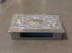 Antique Brass Art Noveau Match Box Holder Vesta 8.5 X 6 X 2 Cms - Picture 1 of 6