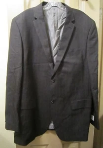 NEW SZ 46L MENS CHOCOLATE BROWN SHADOW STRIPE SUIT JACKET BLAZER SPORTCOAT, NWTS - Picture 1 of 8