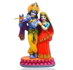Radha Krishna Idol Statue (Color & Design May be Vary) - Room Decoration US - Picture 1 of 5