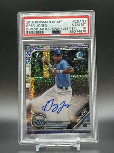 Greg Jones 2019 Bowman Draft Chrome Speckle Refractor Auto #'d /71 - PSA 10 - Picture 1 of 2