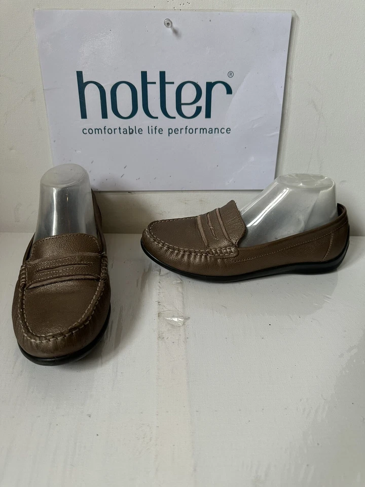 Hotter Slip On Leather Shoes Size UK 5.5 EU 38 .5 Wide Fit - Image 1 of 4