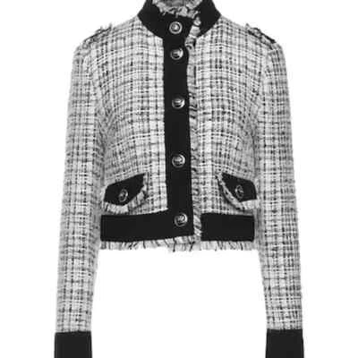 NUEVA CHAQUETA DE TWEED RECORTADA ABOTONADA DECORATIVA Dolce & Gabbana talla 44 #DT9 Foto 1 de 4