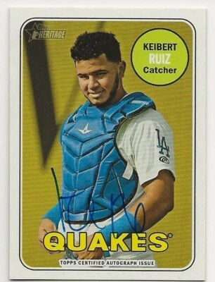 2018 HERITAGE MINOR REAL ONE AUTOGRAPH #ROA-KR KEIBERT RUIZ NM-MT TO MINT - Image 1 of 3