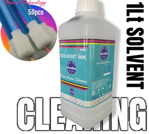 Solvent Ink Solvent Cleaning Solution and Cleaning Swaps Roland Mutoh Mimaki - Picture 1 of 17