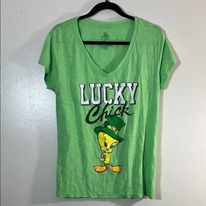 Looney Tunes Green Tee - Short Sleeve - Picture 1 of 6