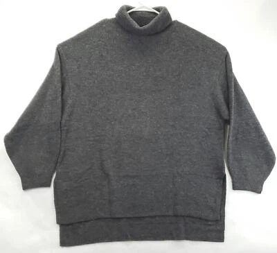NEW H&M Sweater Mens XL Gray Wool Knit Long Sleeve Turtleneck Pullover - Image 1 of 4