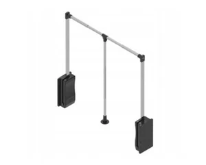 LIFTER pull-down wardrobe rail, black/chrome, 540-710mm, 645-930mm,890-1120mm - Picture 1 of 9