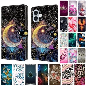 Flower Leopard Moon Wallet Phone Case For Nokia 5.3 3.4 5.4 6.3 G10 G20 G21 G300 - Picture 1 of 30