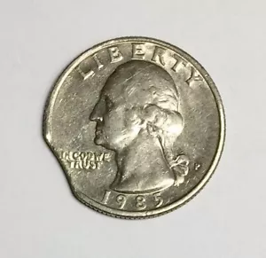 Mazuma *FC446 United State 1985 Quarter 25 Cents Clipper Error AUNC - Picture 1 of 2