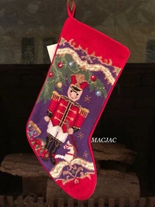 Peking Handicraft Christmas Soldier Needlepoint Stocking NWT - Picture 1 of 1