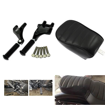 Asiento de pasajero trasero estriberas aptas para Harley Sportster Iron 883 1200 16+ Foto 1 de 4