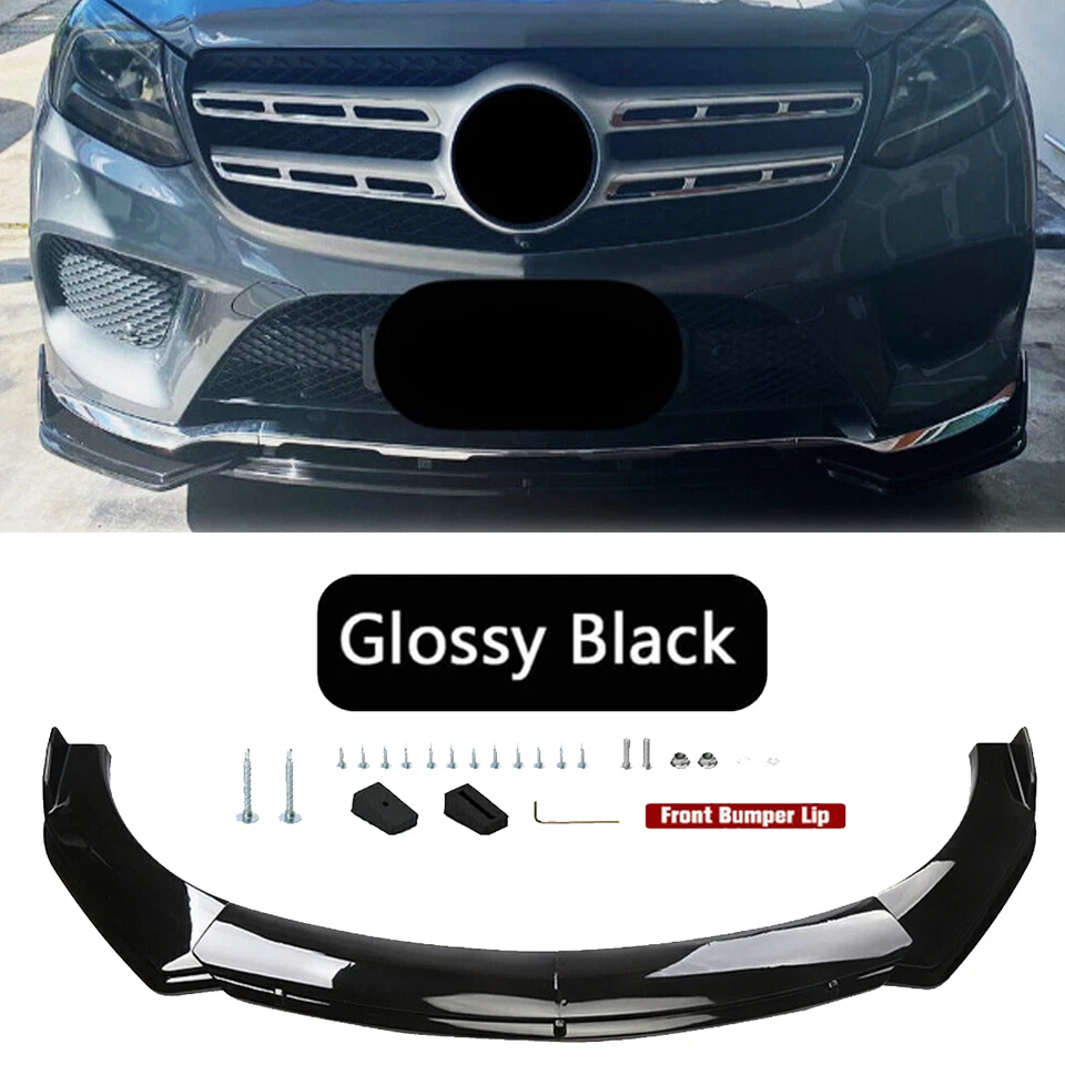 Front Bumper Lip Spoiler Lower Splitter Gloss Black For Mercedes-Benz GLS450 Foto 1 de 4
