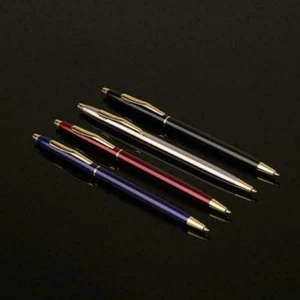 Luxury Full Metal Ballpoint Pen 1mm Black Ink Gel Pen Writing-Stationery Nice - Picture 1 of 14