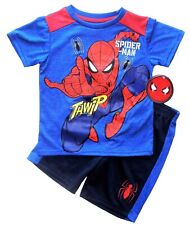 Spiderman Marvel Active Poly T-Shirt & Shorts Set Outfit Nwt Jungen 4, 5 Oder 6