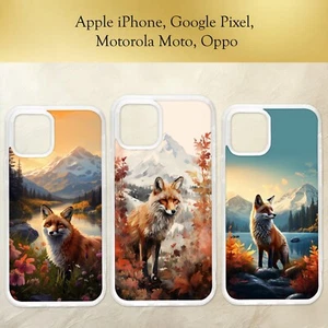 Funda Teléfono Fox Mountains Forest Wild Nature Otoño iPhone Motorola Google Pixel - Imagen 1 de 4