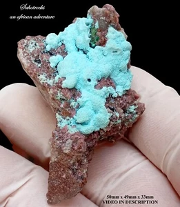 Cobaltoan calcite malachite quartz and chrysocolla - Kakanda deposit DRC Congo - Picture 1 of 12