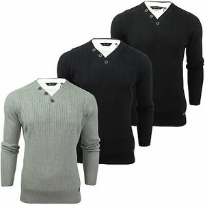 Mock Shirt Jumper in Men's Jumpers 