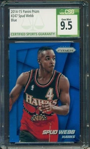 2014-15 PANINI PRIZM BLUE PRIZM SPUD WEBB #247 87/99 CSG 9.5 GEM MINT CGC 10 - Picture 1 of 2