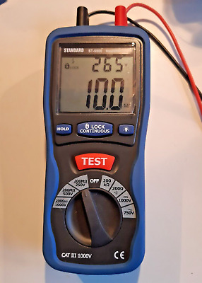 ST-5500 1000v Insulation Tester Large Dual Display With Backlight Used • 87.50£