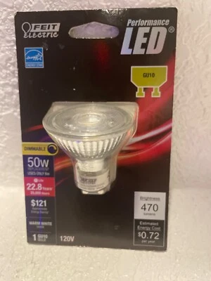 Feit Electric LED Dimmable 50w GU10 120v Light Bulb - Image 1 of 2