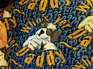 MEN'S BIG DOGS SIZE 1X / 2X "Who's Yer Daddy?" BUTTON DOWN SHIRT BLUE  - Picture 1 of 6