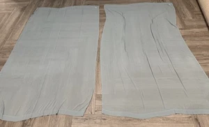 Set of 2 Semi Sheer Blue Textured Curtain Panels 52" x 82" by Home - Picture 1 of 7