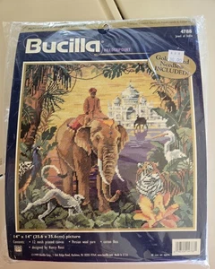 Bucilla Juwel von Indien Nadelspitzen-Kit 4788 Neu Nancy Rossi Tropen 14" x 14" - Bild 1 von 4