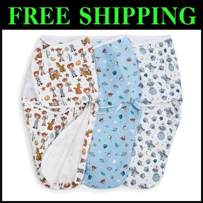 Manta de envoltura infantil, cierre de cremallera, paquete de 3, 0-3 Foto 1 de 4