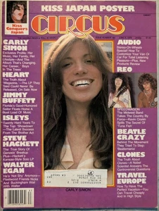 Circus Magazine June 1978 Carly Simon, KISS, Heart, Beatles, Jimmy Buffett, REO - Picture 1 of 17