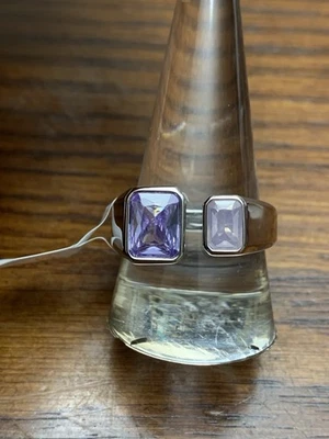 Bomb Party Ring Size 10 RG31634 Anything For You Lavender Topaz CZ Pink Quartz - Image 1 of 4