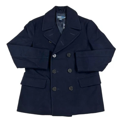 *MINOR DEFECT* Polo Ralph Lauren Men's Wool Naval Pea Coat Overcoat - Sz: XL - Image 1 of 4